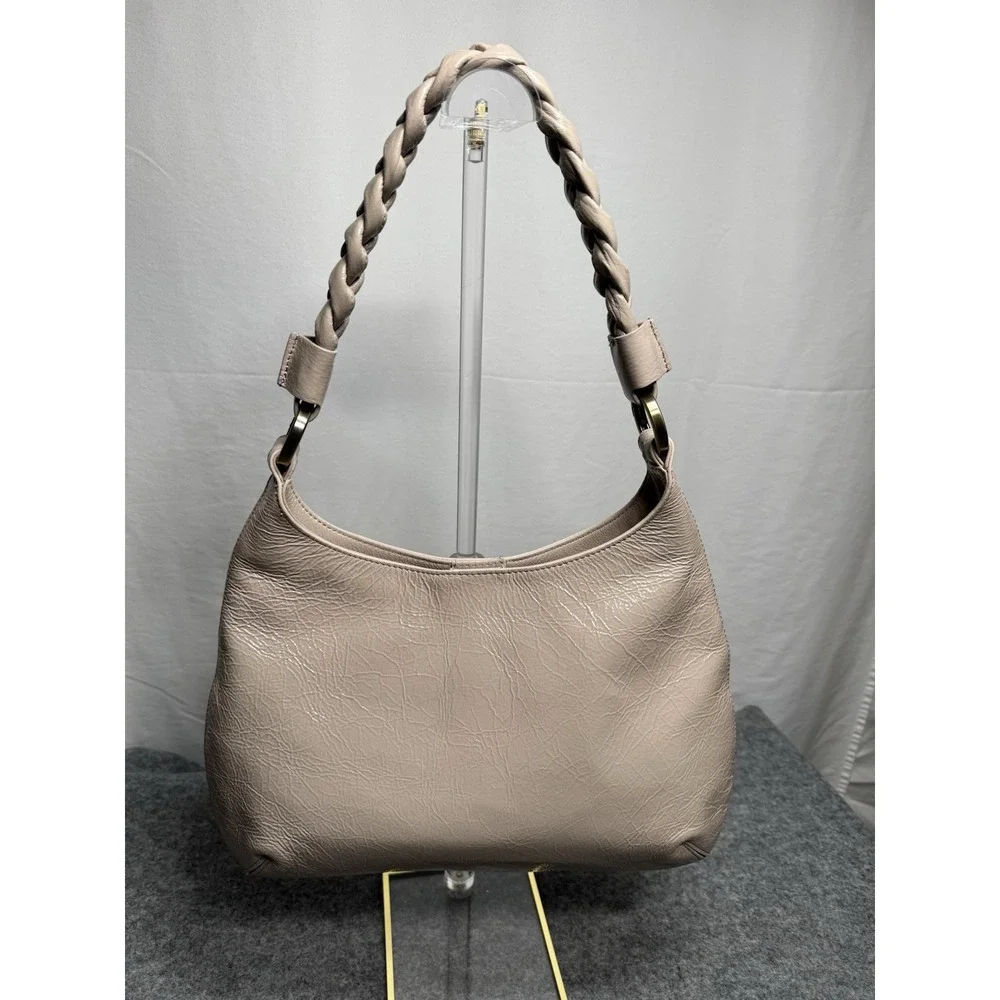 HOBO Brand Madison Shoulder Bag Ivory/Taupe Leather NWOT